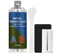 80g Colle Metal Extra Forte, Colle Métallique bi Composant Résistante à la Chaleur, pour Réparer Les Fissures et lesFissures sur la surface de l'acier inoxydable, du bois, de la céramique, etc.