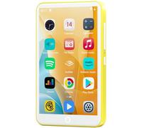 80Go Lecteur MP3 avec Bluetooth et WiFi, Lecteur de Musique Mp3 et Mp4, Lecteur Vidéo à écran Tactile Oilsky 4 Pouces 1080P, Lecteur Portable Android Spotify avec Play Store (Jaune)
