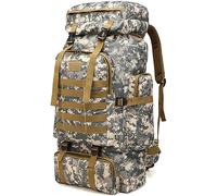 80l Grande Capacité Armée Fan Sac à Dos Tactique Jungle Camping Randonnée Imperméable Sac à Dos Oxford Outdoor, ACU Camouflage