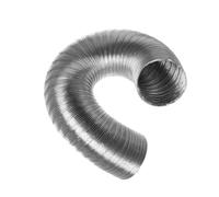 Ø 80mm Conduit d'air Flexible pour Hotte de Cuisine, Climatiseur, Hotte Aspirante, Sèche-linge - 1.5m Tuyau d'évacuation Semi-rigide - Conduit de Ventilation - Aluminium