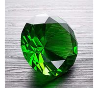 80mm Couleur Cristal Diamant Rose Rouge Presse-Papier Géant Gemme Joyeux Anniversaire De Mariage Partie Grace Cadeau Décoratif Jouet (vert)
