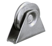 80mm Gate wheel pulley wheel in bracket guide wheel steel wheel 16mm "U" groove