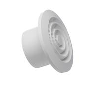 Ø 80mm Grille de Ventilation Ronde de Plafond avec Moustiquaire - Plastique ABS Blanc