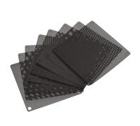 80mm Ordinateur Ventilateur Filtre Grilles PVC Maille Antipoussière Boîte Couvercle pour Ordinateurs Noir Paquet de 8