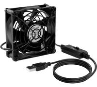 80mm USB PC Ventilateur 5V avec L/M/H 3 Ventilateur USB portable pour ordinateur Ventilateur électronique de refroidissement 1500 RPM avec grille en métal pour ordinateur portable/boîte TV/PS4