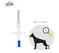 80pcs 1.4*8mm FDX-B Pet Microchips 134.2KHz Animal Microchip vétérinaire Pet Seringue RFID Injecteur Animal transpondeur Tag - Type ST-Y01