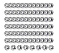 80PCS Ecrou M6 Inox, écrou Nylstop Inox M6 A2 V2a, écrou Autobloquant (Din 985 / Iso 105110), Ecrous Hexagonal En Acier Inoxydable, écrous Frein Hexagonaux Avec Insert En Nylon