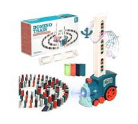 (80pcs,Green)Domino Train, Electric Automatic Domino Train Toy Set, Creative Domino Game Toy Christmas Gifts For teenager