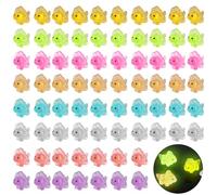80pcs Mini Dinosaures en Résine, Lumineux Petits Jouets de Dinosaures Mini Dinosaures Qui Brillent dans Le Noir pour Fête d'anniversaire Paysage Miniature Décoration de la Maison