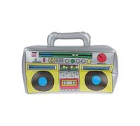 80s 90s Inflatable Party Props - Retro Boombox, Mobile Phone & Microphone Set, Hip Hop Theme Party Decorations, Blow Up Photo Booth Props For Birthdays & Throwback Events