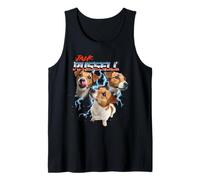 80s 90s JRT Dog Lover Heavy Metal Rock Jack Russell Terrier Débardeur