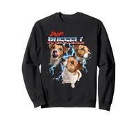 80s 90s JRT Dog Lover Heavy Metal Rock Jack Russell Terrier Sweatshirt