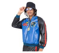 80s Jam Master Veste Adultes Rap King Hommes Déguisement Veste Aviateur