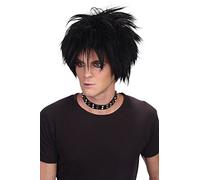 Bristol Novelty Perruque ébouriffée rock des années 80 BW732 - Noir Taille unique Halloween Carnaval