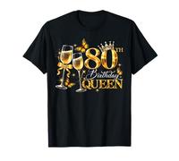 80th Birthday Queen 80 and Fabulous 80 Years Old Women Girls T-Shirt