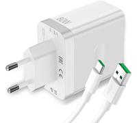 80W Chargeur Usb Et Câble Usb C Pour Oppo Find X6 X5 Pro 5G, Supervooc Charge Rapide Type C Câble 1M Charge Flash Et Adaptateur De Chargeur Pour Oppo A98 A78 Op-Po Reno12 11 10 Pro 8 Realme 12