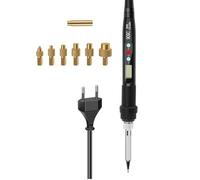 80W LCD Digital Display Soldering Iron Tip with Heat-Set Insert Tips Adjustable Temperature Welding Solder Tool EU