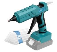 80W Pistolet à Colle Chaude sans Fil pour makita 18V batterie (sans batterie), Pistolets à colle Electriques Idéal pour les réparations, le bricolage, la maison -Avec bâtonnets de 30 x 11mm