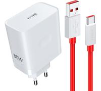 80w Super Vooc Charger And Usb C Cable 1m For Oneplus 10 Pro Nord 2t 4 3 2 Ce 3 2 Lite 13r 12 11, Usb C Fast Charger For Oppo Reno 14f 13f 12fs 11f A80 A60 A40 For Real Me 14 Pro Lite/12/34c 65 Cm