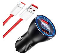 80W SuperVOOC Chargeur Allume Cigare USB pour Oneplus 10 Pro Nord 2T, Chargeur Voiture Rapide avec Câble USB C SUPERVOOC Charge pour Oneplus 11 Nord CE 2 Nord 2 8 Pro 8T Oppo Find X5 Pro X5 N2 Flip