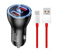 80W SUPERVOOC Chargeur de Voiture Warp Charge USB C Câble de Charge Voiture Adaptateur Chargeur Rapide pour Oneplus 12 11 10 9 8 7 pour Oppo Find X7 X6 X5 X4 X3 X2 Reno 11 10 9 8 Realme SUPERDART