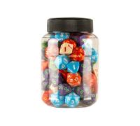 Q Workshop Round Jar Of Classic Rpg Dice Board Game 80 Units Multicolore Enfants