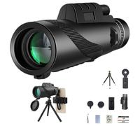 80x100 Monocular Telescope,Monocular Telescope Connected to A Mobile Phone,Adults High Definition Monoculars,Telescopes for Watching Travel Camping Hiking (HD-black10*42)