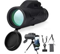 80x100 Télescope Starscope Monoculaire HD Telescope Vision Nocturne Étanche BAK4 Prism avec Trépied et Support Smartphone Mono A282
