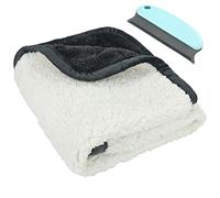80x100cm Couverture Imperméable Chien Chiots Chat, Couverture en Peluche avec Brosse à Épiler, Couverture Polaire Moelleuse pour Animal de Compagnie, Tapis Chien Lavable, Plaid Anti Pipi pour Animaux