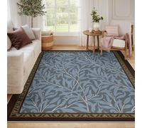 80x150 Tapis Salon Grandes Feuilles Lavable antidérapant