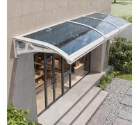 80x160cm Marquise D'entrée Auvent De Fenêtre D'entrée, Errtsdb Toile Marquise en Polycarbonate, Protection UV pour Porte D'entrée Et Terrasse