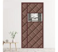 80x200cm Marron, Rideau de protection thermique Aimant Thermo Rideau de porte Isolation Protection Panneau Isolation thermique Rideau d'obscurcissement Imperméable au vent Isolation phonique