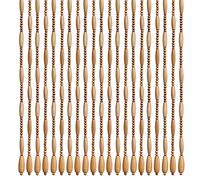 80x200cm Perlé en Bois Naturel Bambou Separateur de Piece Rideaux, Rideau Anti Mouche Cordes Suspendu Décorative, Bois Massif Rideaux Perle pour Restaurant Porte Entrée Salon Diviseur de Placard ( Col