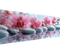 80x30cm Diamond Painting Grand Fleur, Broderie Diamant Kit Complet Loisirs Créatifs Adultes, Zen Peinture Diamant Artisanat Strass Painting pour Adultes, Tableau Decoration Murale et Cadeaux Femme