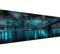 80x30cm Diamond Painting Grand New York, Broderie Diamant Kit Complet Loisirs Créatifs Adultes, Brooklyn Peinture Diamant Artisanat Strass Painting pour Adultes, Tableau Decoration Murale et Cadeaux