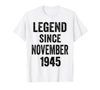 81 Décorations d'anniversaire pour Homme 81 Ans Novembre 1945 81e Anniversaire T-Shirt