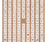 81 Pièces Alphabets Numéro Pochoir, Pochoir Chiffre Réutilisables, Pochoir Lettre Alphabet, 8 X 6 cm Pochoirs pour Peinture Chiffres et Lettres Plastique pour Graffitis, Dessin D'art, Art Décoration