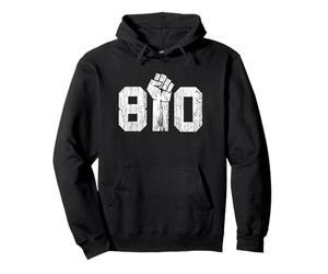 810 Code régional Poing levé Noir VIT à Flint MI Matter Sweat à Capuche