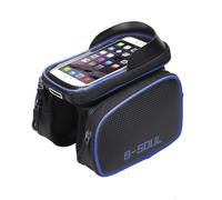 81040 Bleu - Sac De Téléphone Portable De Vélo À Écran Tactile, Sac De Cyclisme À Double Pochette Pour Sac Avant De Vélo Imperméable, Accessoire