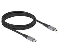 81192 Câble Bidirectionnel USB C Mâle, Plaqué Or des deux côtés 2m DELOCK