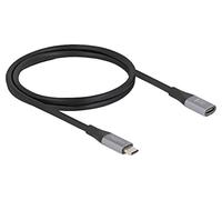 81201 Câble Bidirectionnel USB C Femelle,USB C Mâle Plaqué Or 1m DELOCK