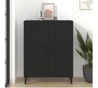 812142 vidaXL Buffet Noir 69,5x34x90 cm Bois d'ingénierie