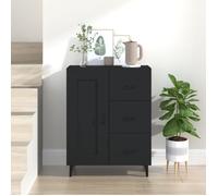 vidaXL Buffet noir 69,5 x 34 x 90 cm Bois d'ingénierie