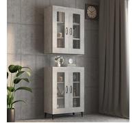 Vidaxl Armoire Murale Suspendue Gris Béton 69,5x34x90 Cm Multicolore