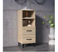 vidaXL Buffet armoire latérale Chêne Sonoma 34,5x34x90 cm Bois d'ingénierie