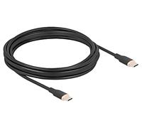 81240 Câble USB 2.0 USB C mâle, plaqué or recto verso 4m 60W DELOCK