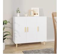812492 vidaXL Buffet Blanc 90x34x80 cm Bois d'ingénierie