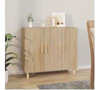 812495 vidaXL Buffet Chêne sonoma 90x34x80 cm Bois d'ingénierie