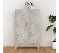 812532 vidaXL Buffet Gris béton 70x31x115 cm Bois d'ingénierie