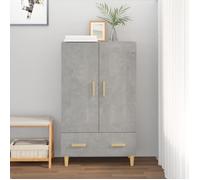 812568 vidaXL Buffet haut Gris béton 70x31x115 cm Bois d'ingénierie